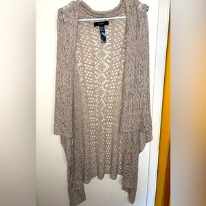 Boho knit Sleeveless Cardigan Medium